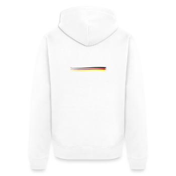 Germany Team Line Flag - Unisex Premium Organic Zip Hoodie - white - Back - Thijin (182cm)
