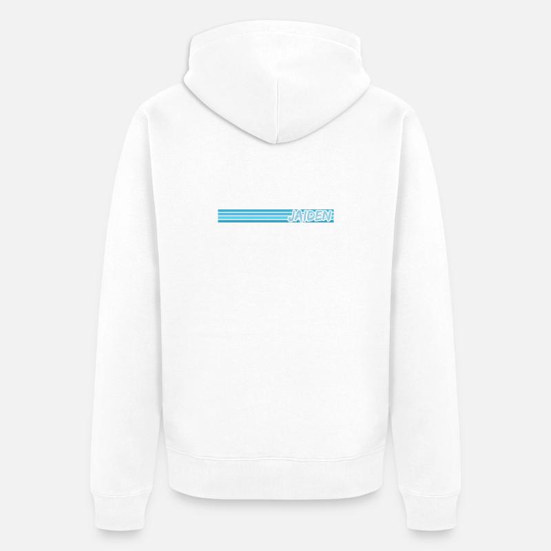 Cadeau pour Jaiden - Veste à capuche bio Premium Unisexe - blanc