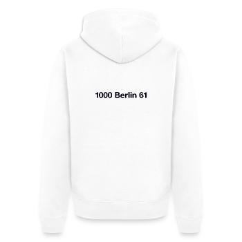 Berlin 61 Kreuzberg - Veste à capuche bio Premium Unisexe - blanc - Dos - Thijin (182cm)