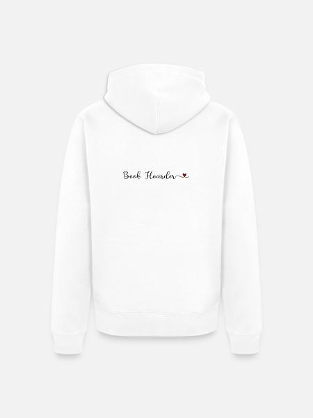 Book Collector - Unisex Premium Organic Zip Hoodie - white