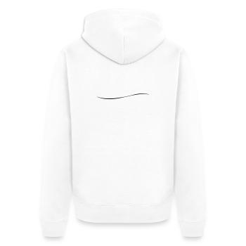 Stroke Art Brushstroke Underscore Crack Line - Unisex Premium Organic Zip Hoodie - white - Back - Thijin (182cm)