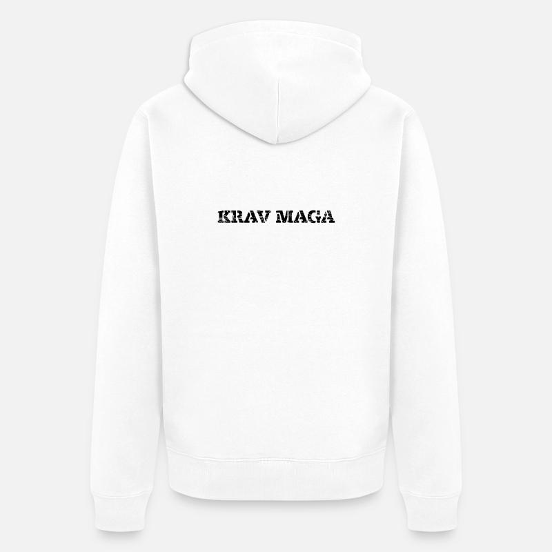 Krav Maga - Veste à capuche bio Premium Unisexe - blanc