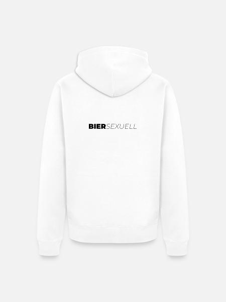 Biersexuell - Unisex Premium Bio Zip Hoodie - Weiß