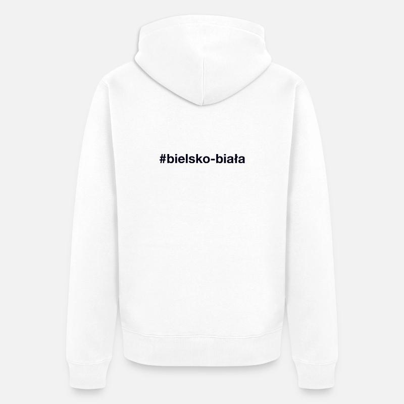 Bielsko-Biala Pologne - Veste à capuche bio Premium Unisexe - blanc