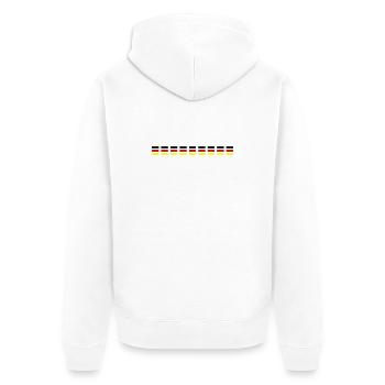 Germany Flag - Unisex Premium Organic Zip Hoodie - white - Back - Thijin (182cm)