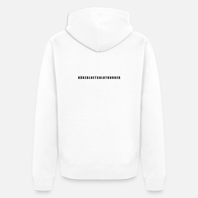 Härzbluetsolothurn Canton de Soleure - Veste à capuche bio Premium Unisexe - blanc