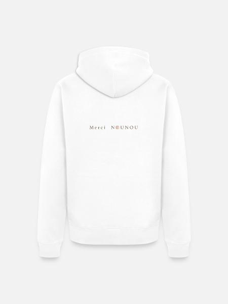 Message of Recognition - Thank You Nanny - Unisex Premium Organic Zip Hoodie - white