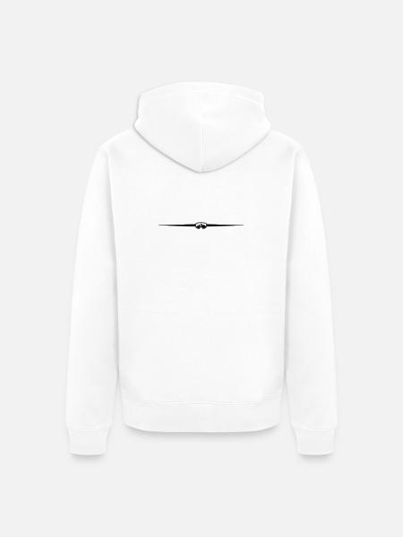 Ski Goggles Line Ski Mountains - Unisex Premium Organic Zip Hoodie - white