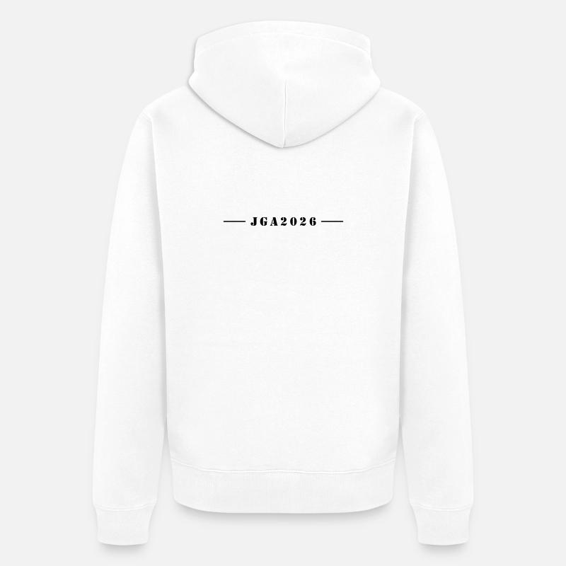 Jga 2026 Junggesellenabschied - Unisex Premium Bio Zip Hoodie - Weiß
