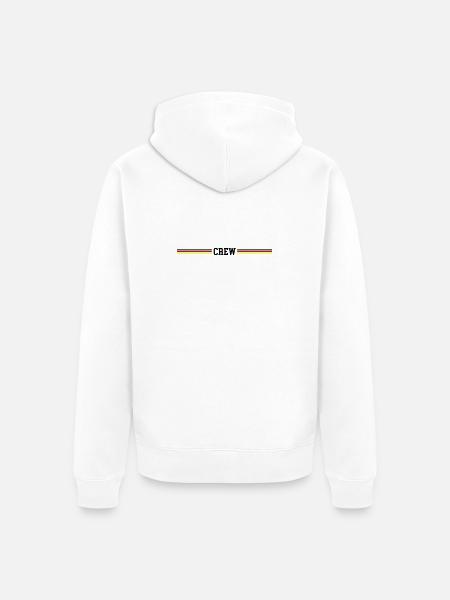 Crew Germany Flag - Unisex Premium Organic Zip Hoodie - white