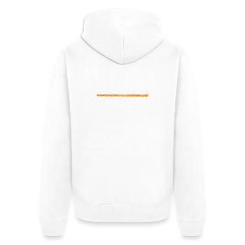 barre orange tourbillonnante orange - Veste à capuche bio Premium Unisexe - blanc - Dos - Thijin (182cm)