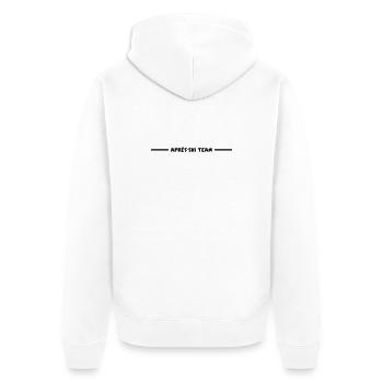 Apres Ski Linie - Unisex Premium Bio Zip Hoodie - Weiß - Hinten - Thijin (182cm)