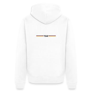 Team Germany Flag - Unisex Premium Organic Zip Hoodie - white - Back - Thijin (182cm)