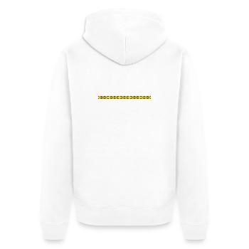 Vorsicht Sicherheits-Klebeband-Linien-Symbol - Unisex Premium Bio Zip Hoodie - Weiß - Hinten - Thijin (182cm)