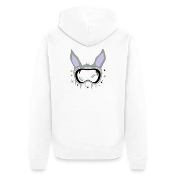 Ski Bunny - Unisex Premium Organic Zip Hoodie - white - Back - Thijin (182cm)