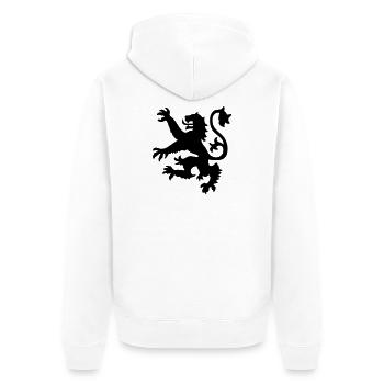 Scottish Lion - Unisex Premium Organic Zip Hoodie - white - Back - Thijin (182cm)