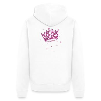 Princesses crown with glitter - Unisex Premium Organic Zip Hoodie - white - Back - Thijin (182cm)