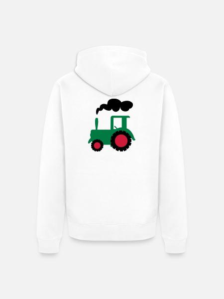 tracteur - Veste à capuche bio Premium Unisexe - blanc
