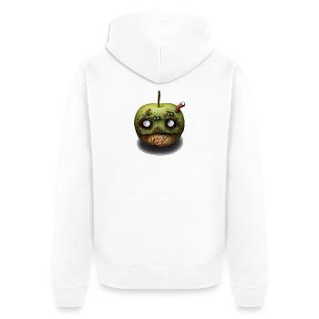Zombie Apple Fallen Fruit - Unisex Premium Organic Zip Hoodie - white - Back - Thijin (182cm)