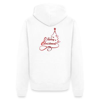 Arbre de Noël festif Silhouette Print - Veste à capuche bio Premium Unisexe - blanc - Dos - Thijin (182cm)