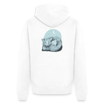 Vinja la louve - Veste à capuche bio Premium Unisexe - blanc - Dos - Thijin (182cm)
