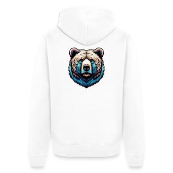 Ours - Veste à capuche bio Premium Unisexe - blanc - Dos - Thijin (182cm)