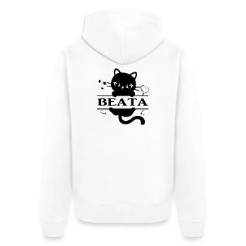 Beata t-shirt t-shirt chat cadeau t-shirt chat Katze - Veste à capuche bio Premium Unisexe - blanc - Dos - Thijin (182cm)