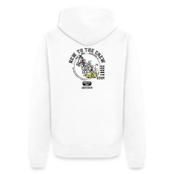 NOUVEAU DANS L’ÉQUIPAGE - BIENVENUE BÉBÉ - Veste à capuche bio Premium Unisexe - blanc - Dos - Thijin (182cm)