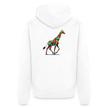 Girafe - Veste à capuche bio Premium Unisexe - blanc - Dos - Thijin (182cm)