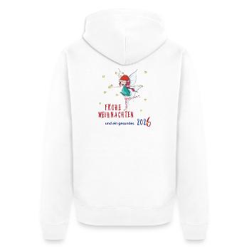 Joyeux Noël - Veste à capuche bio Premium Unisexe - blanc - Dos - Thijin (182cm)