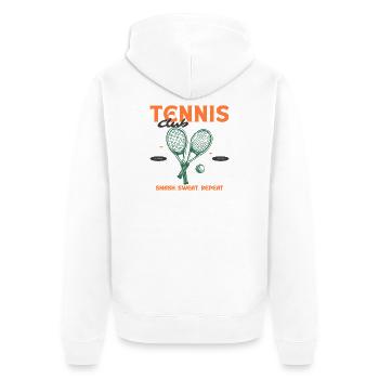 Chemise de tennis - Funny Retro Tennis Club Design pour - Veste à capuche bio Premium Unisexe - blanc - Dos - Thijin (182cm)