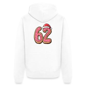62 chiffres Cookie Noël - Veste à capuche bio Premium Unisexe - blanc - Dos - Thijin (182cm)