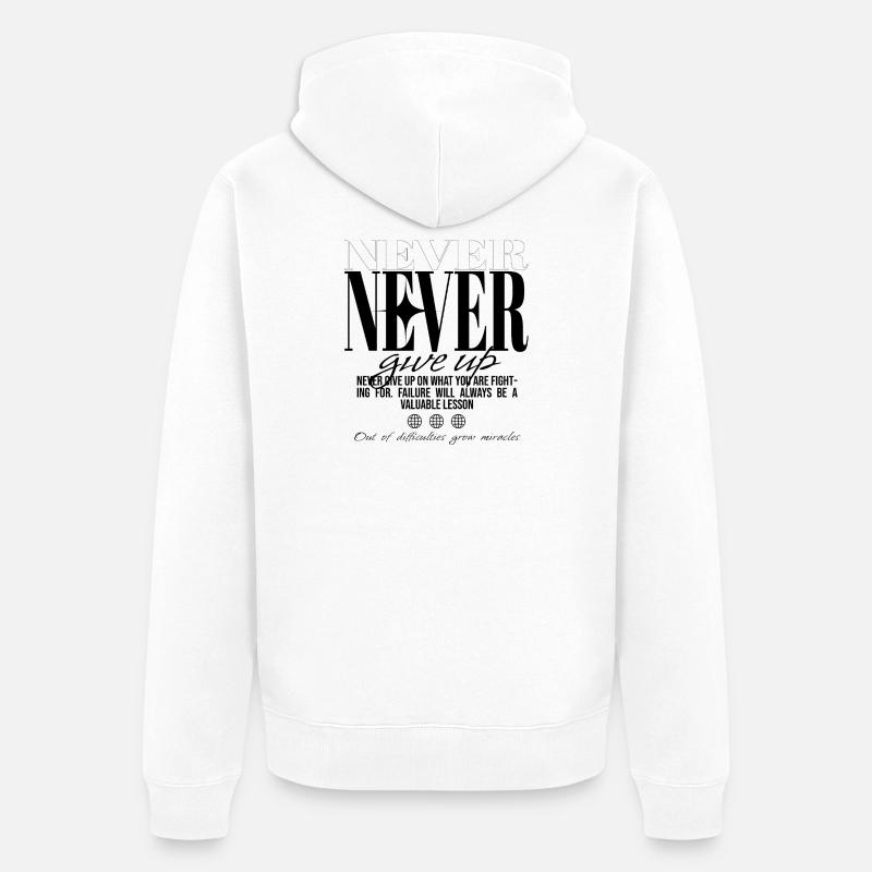 Ne cesse jamais de découvrir - Veste à capuche bio Premium Unisexe - blanc