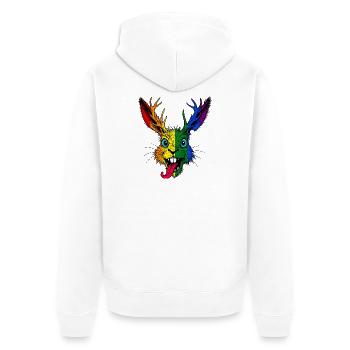 Rainbow Raurackl - Veste à capuche bio Premium Unisexe - blanc - Dos - Thijin (182cm)