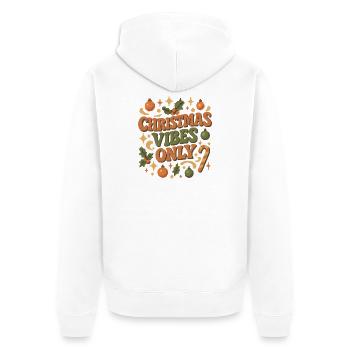 Ambiance de Noël uniquement - Veste à capuche bio Premium Unisexe - blanc - Dos - Thijin (182cm)