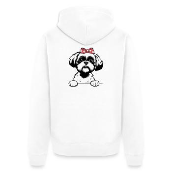 Shih Tzu - Veste à capuche bio Premium Unisexe - blanc - Dos - Thijin (182cm)