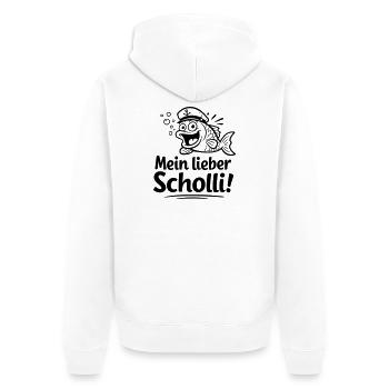 Ma chère Scholli - Veste à capuche bio Premium Unisexe - blanc - Dos - Thijin (182cm)
