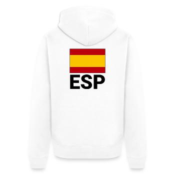 Drapeau sportif espagnol avec abréviation ESP - Veste à capuche bio Premium Unisexe - blanc - Dos - Thijin (182cm)
