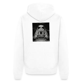 Walrus Speed Camera Photo - Unisex Premium Organic Zip Hoodie - white - Back - Thijin (182cm)