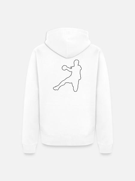 Handball - Unisex Premium Bio Zip Hoodie - Weiß