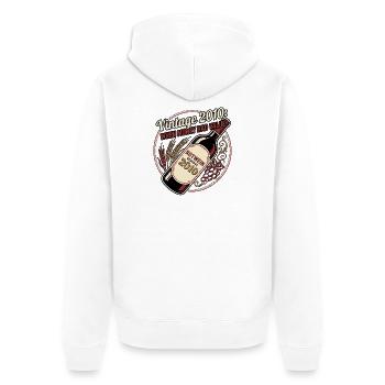 Vintage Red Wine - Unisex Premium Organic Zip Hoodie - white - Back - Thijin (182cm)