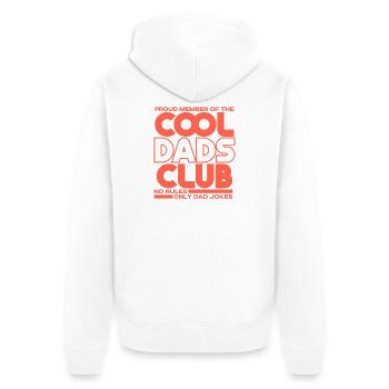 Fête des pères cadeau papa - Club des papas cool - Veste à capuche bio Premium Unisexe - blanc - Dos - Thijin (182cm)