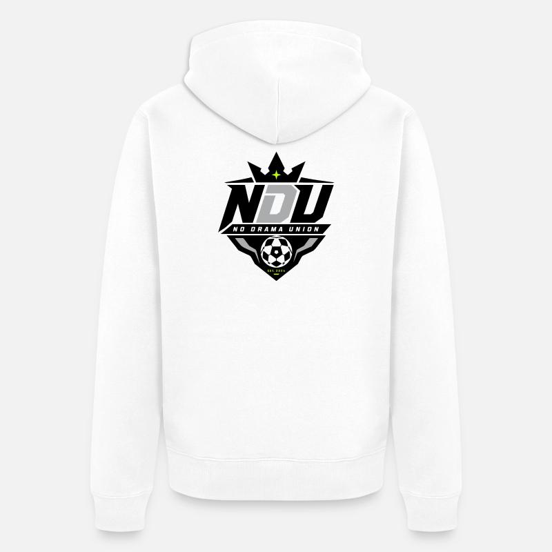 NDU – Union sans drame - Veste à capuche bio Premium Unisexe - blanc