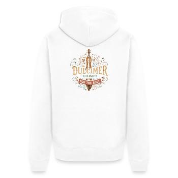 dulcimer dulcimer musician plucked instrument - Unisex Premium Organic Zip Hoodie - white - Back - Thijin (182cm)
