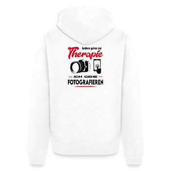 Fotograf Photograph Fotografin Arbeit Beruf - Unisex Premium Bio Zip Hoodie - Weiß - Hinten - Thijin (182cm)