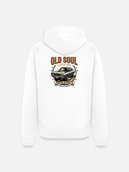 Alte Seele - Unisex Premium Bio Zip Hoodie - Weiß