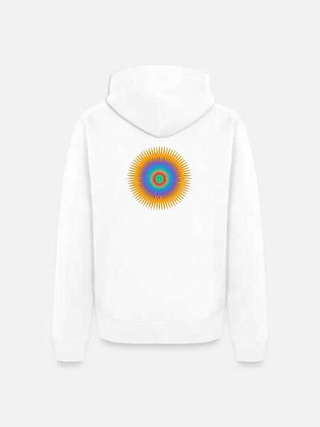 Abstrakte Blume 2 - Unisex Premium Bio Zip Hoodie - Weiß