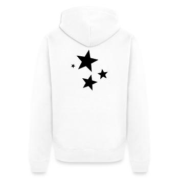 Sterne Punkte - Unisex Premium Bio Zip Hoodie - Weiß - Hinten - Thijin (182cm)