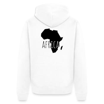 africa - Veste à capuche bio Premium Unisexe - blanc - Dos - Thijin (182cm)
