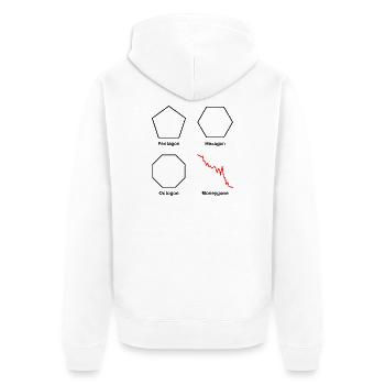 Argent, Actions, Bourse, Trading, Finance, Investisseur - Veste à capuche bio Premium Unisexe - blanc - Dos - Thijin (182cm)